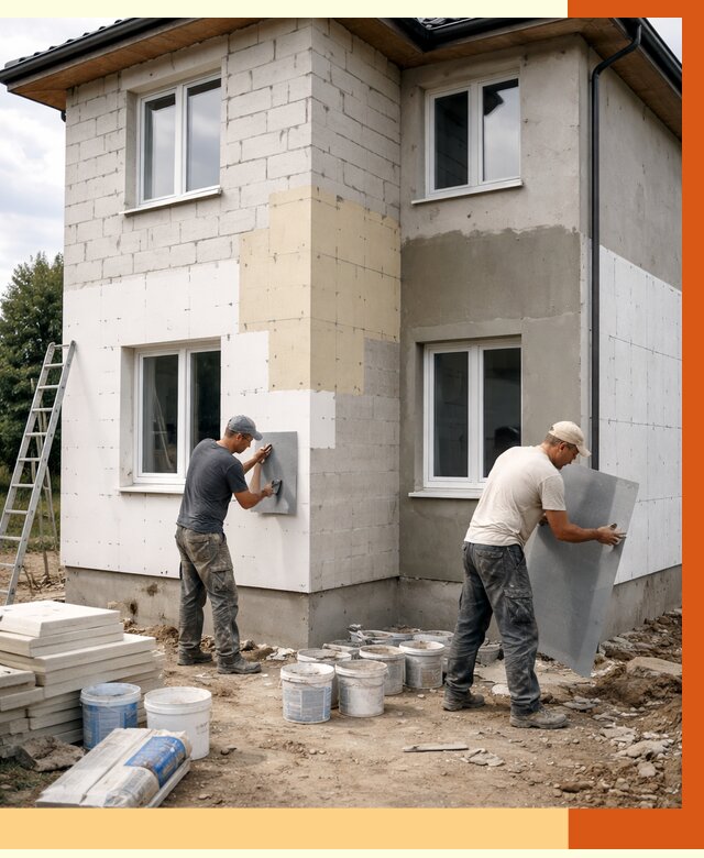 Утепление дома из газобетона в Грозном от 4310 руб./м² — заказать у ТепломастерГрз